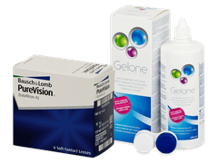 PureVision (6 lenses) + Gelone Solution 360 ml