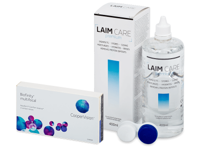 Biofinity Multifocal (3 lenses) + Laim Care Solution 400 ml