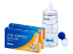 Air Optix Night and Day Aqua (2x3 lenses) + Laim-Care Solution 400ml