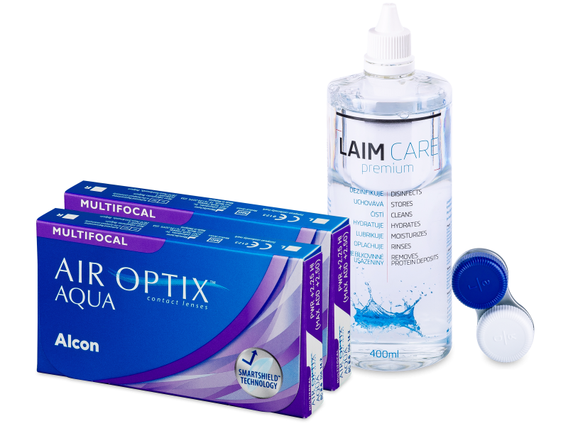 Air Optix Aqua Multifocal (2x3 lenses) + Laim-Care Solution 400ml
