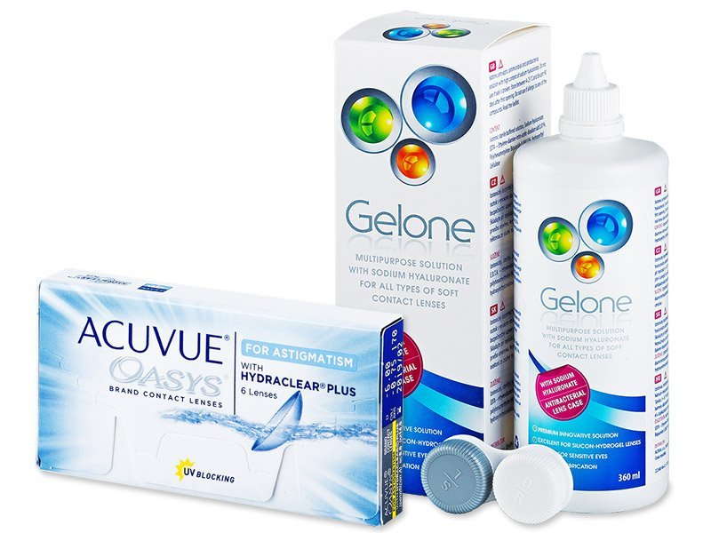 Acuvue Oasys for Astigmatism (6 lenses) + Gelone Solution 360 ml