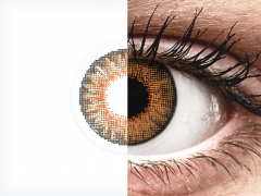 Brown Honey contact lenses - natural effect - power - Air Optix (2 monthly coloured lenses)