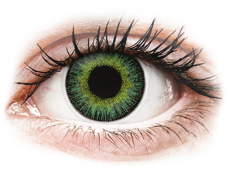 Green Yellow Fusion Contact Lenses - ColourVue (2 coloured lenses)