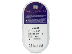 Violet contact lenses - Power - TopVue Color (2 monthly coloured lenses)