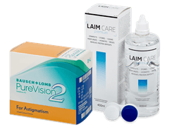 PureVision 2 for Astigmatism (6 lenses) + Laim Care Solution 400 ml