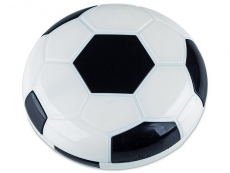 Lens Case with mirror Football - black 