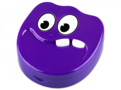 Lens Case with mirror Smile - purple 