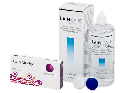 Avaira Vitality (6 lenses) + Laim-Care Solution 400 ml