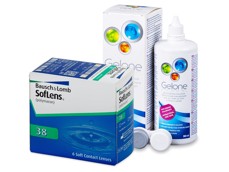 SofLens 38 (6 lenses) + Gelone Solution 360 ml
