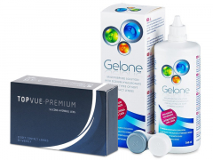 TopVue Premium (12 lenses) + Gelone Solution 360 ml