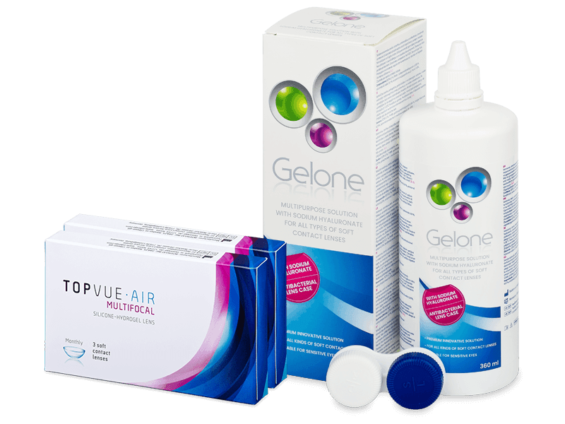 TopVue Air Multifocal (6 lenses) + Gelone Solution 360 ml