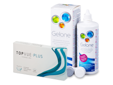 TopVue Monthly PLUS (6 lenses) + Gelone Solution 360 ml