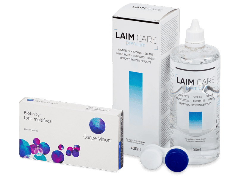 Biofinity Toric Multifocal (3 lenses) + Laim Care Solution 400 ml