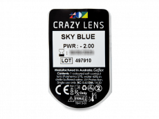 CRAZY LENS - Sky Blue - power (2 daily coloured lenses)