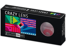 CRAZY LENS - Solid Red - plano (2 daily coloured lenses)