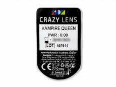 CRAZY LENS - Vampire Queen - plano (2 daily coloured lenses)