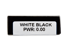 CRAZY LENS - White Black - plano (2 daily coloured lenses)