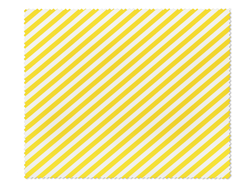 Cleaning cloth for glasses - yellow and white stripes 