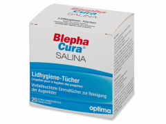 BlephaCura Salina sterile eye lid care wipes 20 pieces 